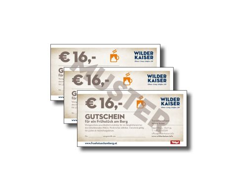 Frühstück am Berg Voucher