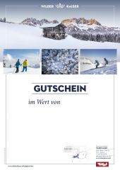 Gutschein vom Wilden Kaiser mit winterlichem Motiv