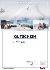 Gutschein vom Wilden Kaiser mit Fotos von Aktivitäten im Winter