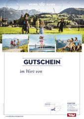 Gutschein vom Wilden Kaiser mit vier Bildern von den BergErlebnisWelten
