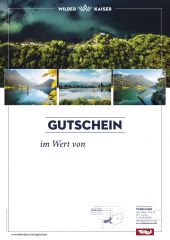 Gutschein vom Wilden Kaiser mit vier Bildern vom Hintersteiner See