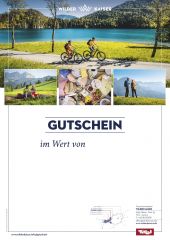 Gutschein vom Wilden Kaiser mit vier Bildern von Aktivitäten